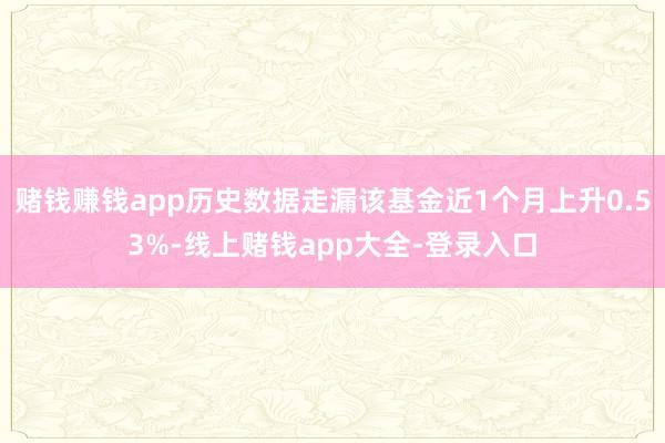 赌钱赚钱app历史数据走漏该基金近1个月上升0.53%-线上赌钱app大全-登录入口