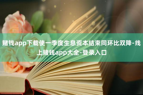 赌钱app下载使一季度生息资本结束同环比双降-线上赌钱app大全-登录入口