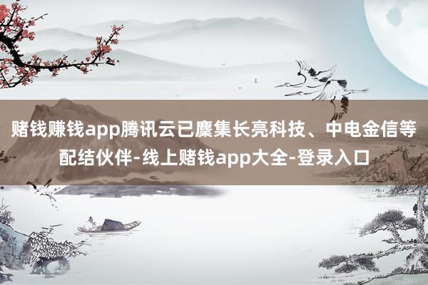 赌钱赚钱app腾讯云已麇集长亮科技、中电金信等配结伙伴-线上赌钱app大全-登录入口